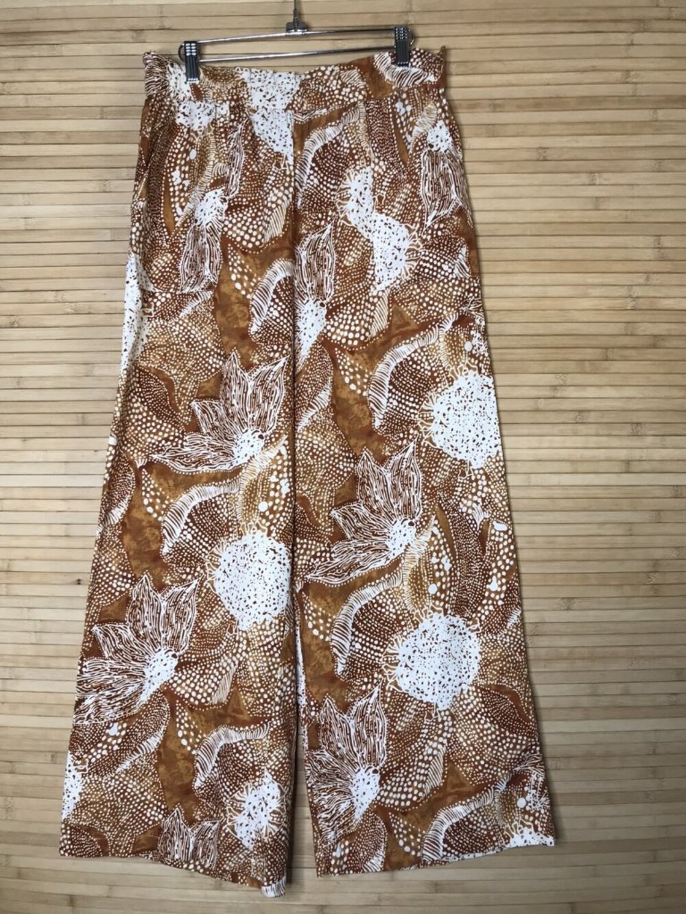 The Odells beach linen blend Casual Wide Leg Pants size L anthropologie